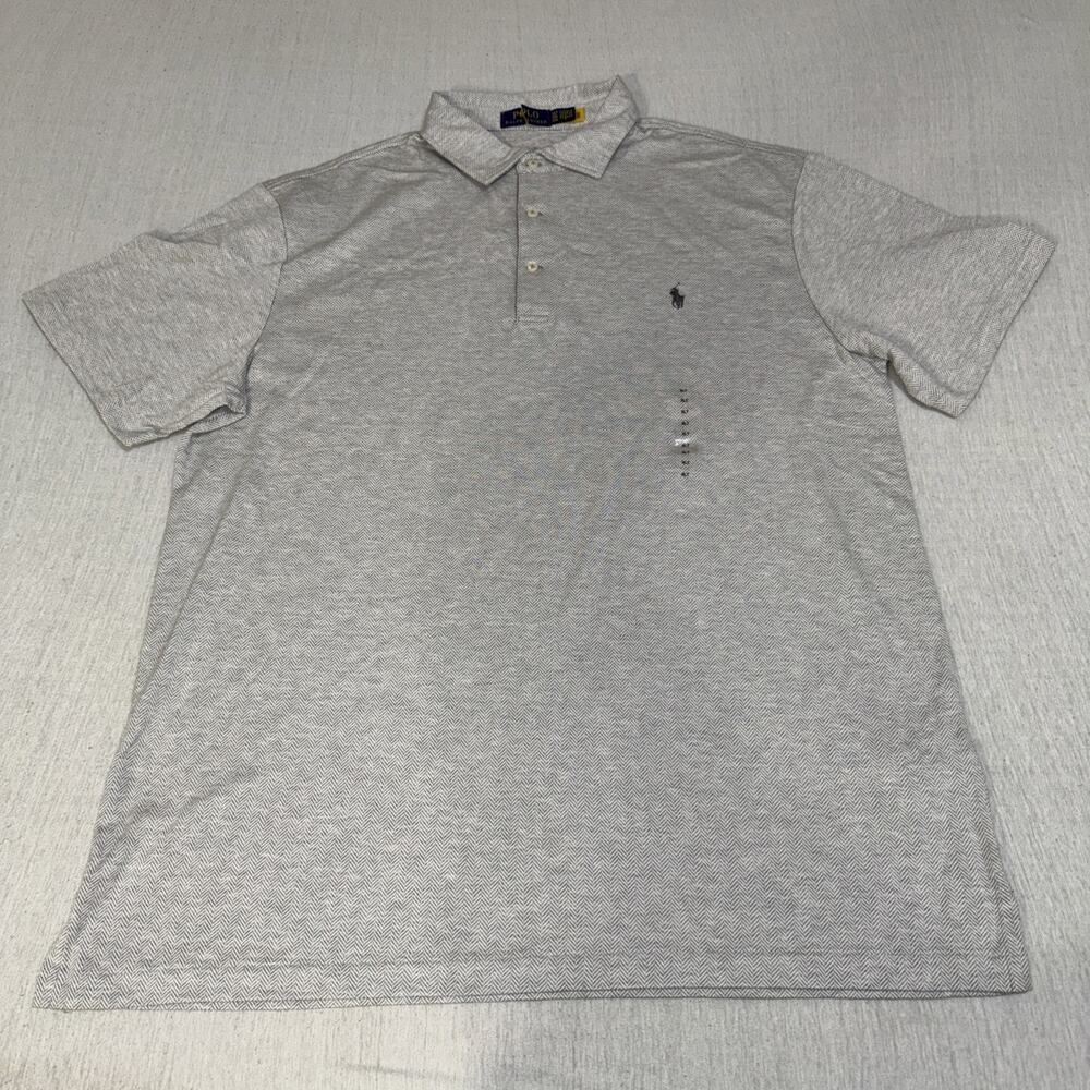 Polo Ralph Lauren Mens Sz XLT Gray Short Sleeve Golf Polo Gray Pony NWOT